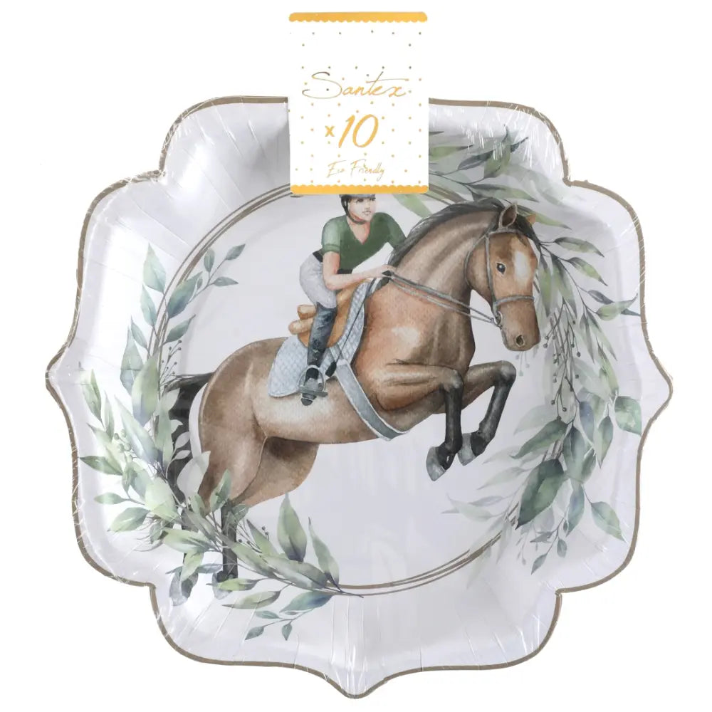 Assiette Hippique Multicolore