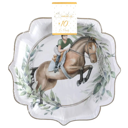 Assiette Hippique Multicolore