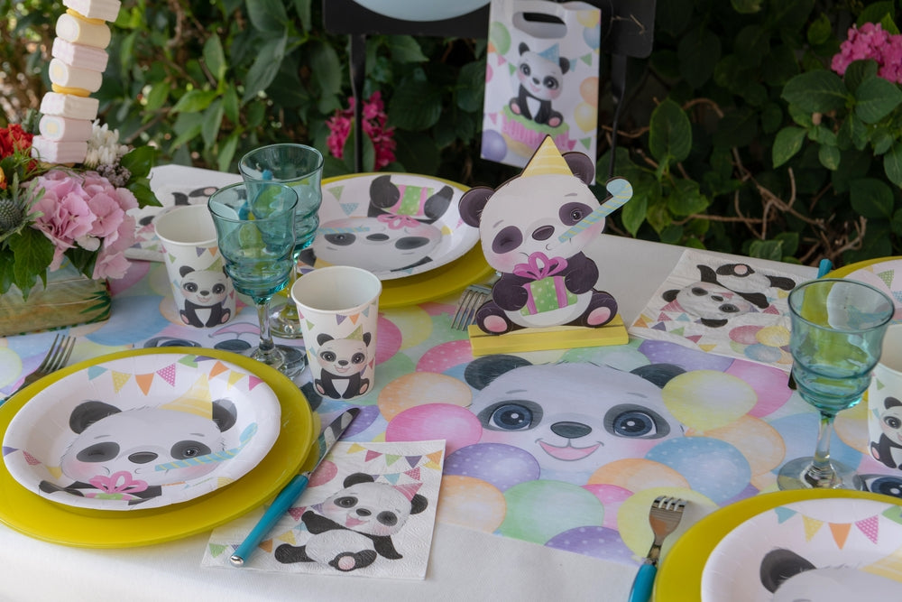 Chemin de table Panda Multicolore