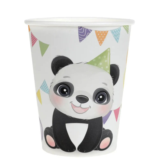 10 Gobelets en Carton 27cl - Panda Multicolore