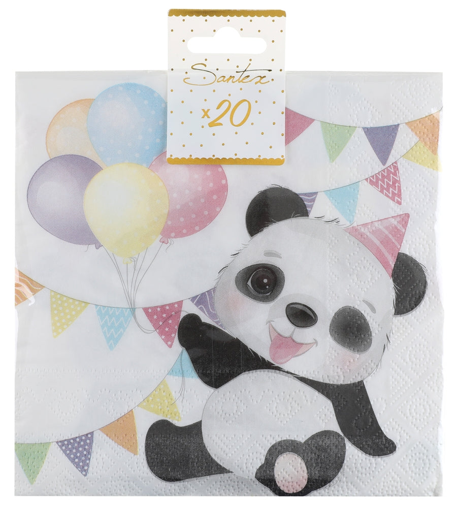 Serviette Panda Multicolore