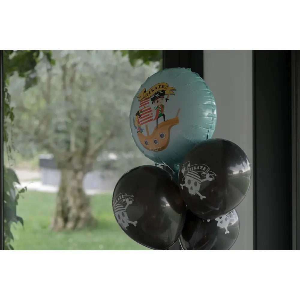 Ballon Alu Pirate Multicolore Ø 45 cm. Hélium 0.015 m3 Pochette d'1 pièce