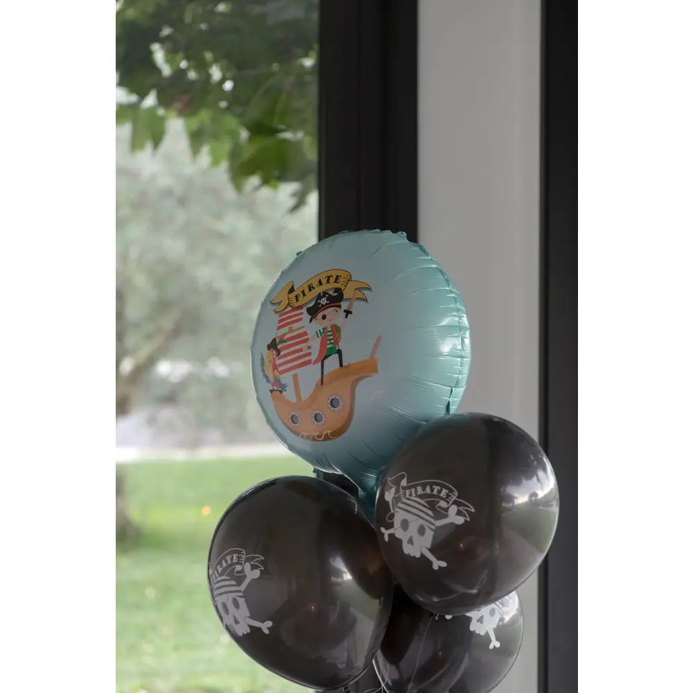 Ballon Alu Pirate Multicolore Ø 45 cm. Hélium 0.015 m3 Pochette d'1 pièce