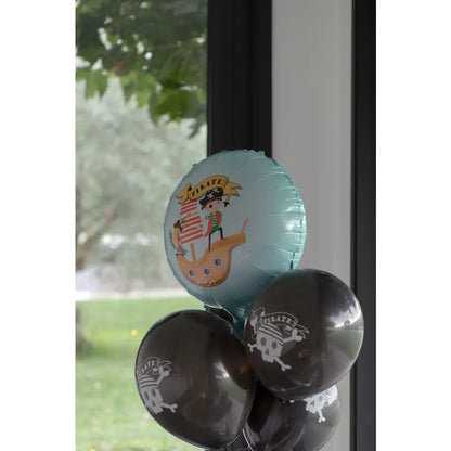 Ballon Alu Pirate Multicolore Ø 45 cm. Hélium 0.015 m3 Pochette d'1 pièce