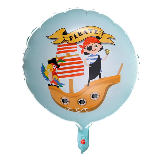 Ballon Alu Pirate Multicolore Ø 45 cm. Hélium 0.015 m3 Pochette d'1 pièce
