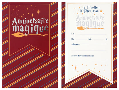 Carte invitation Sorcier Multicolore