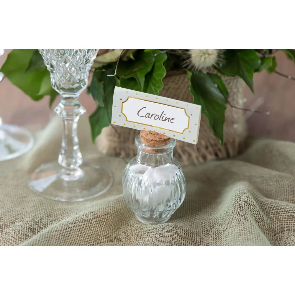 Marque-place Passe partout Blanc 7 x 3 cm Sachet de 10 pièces