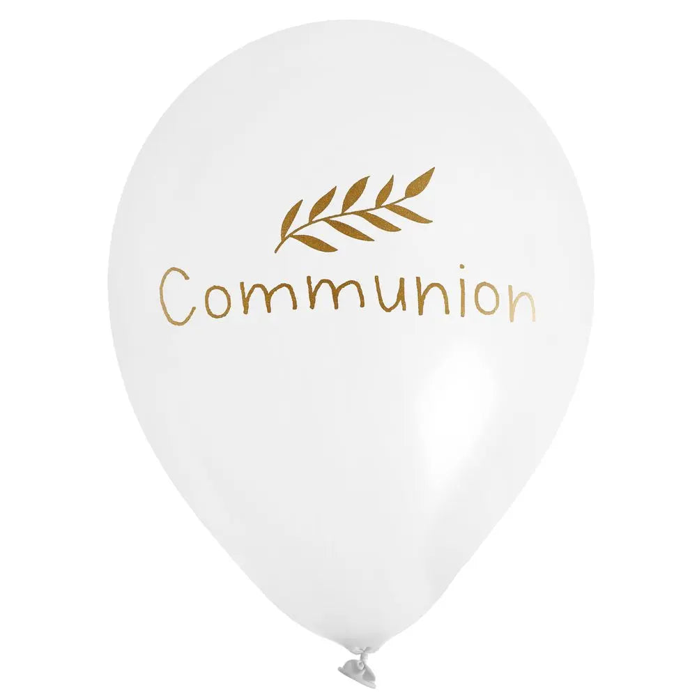 6 Ballon 30cm - Communion Or
