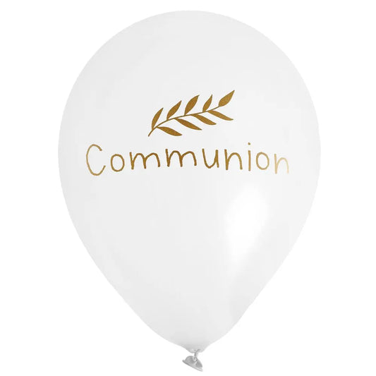 6 Ballon 30cm - Communion Or