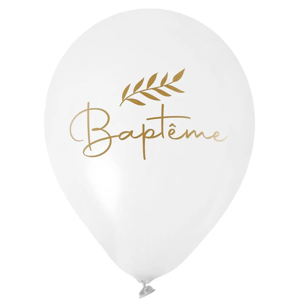 6 Ballons D30cm - "Baptême"