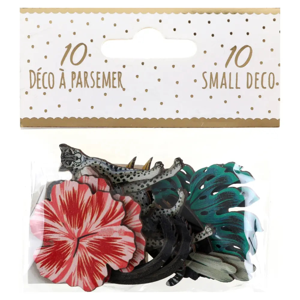 Déco à parsemer Java Multicolore 3.5 x 4.5 & 5 x 3.5 cm Sachet de 10 pièces