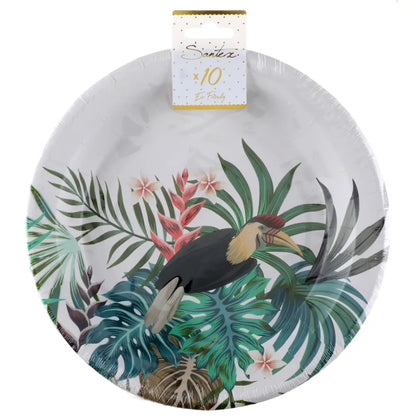 10 Assiette en Carton D22.5cm - Java Multicolore