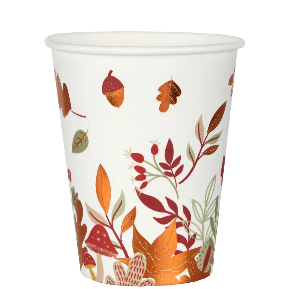  10 Gobelets en Carton 25cl - Automne Multicolore