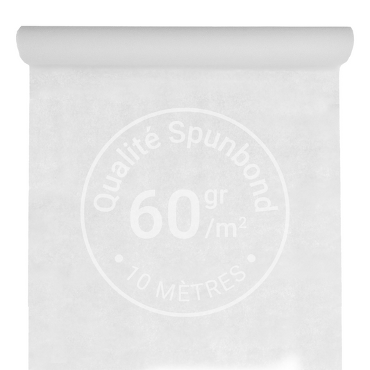 Nappe Intissée & Indéchirable (Spunbond) 10m x 120cm - Blanc