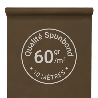 Nappe Intissée & Indéchirable (Spunbond) 10m x 120cm - Chocolat