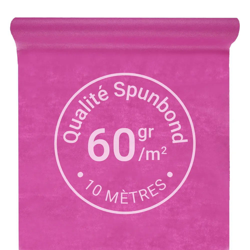 Nappe Intissée & Indéchirable (Spunbond) 10m x 120cm - Fuchsia