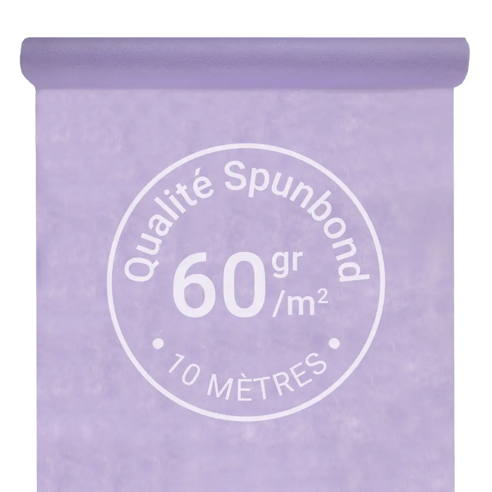 Nappe Intissée & Indéchirable (Spunbond) 10m x 120cm - Parme