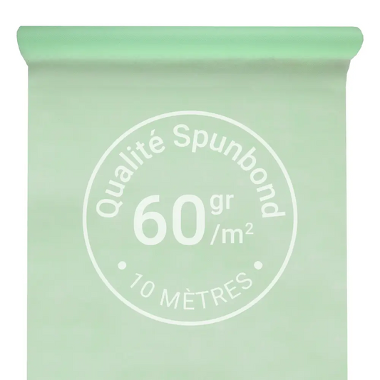 Nappe Intissée & Indéchirable (Spunbond) 10m x 120cm - Menthe
