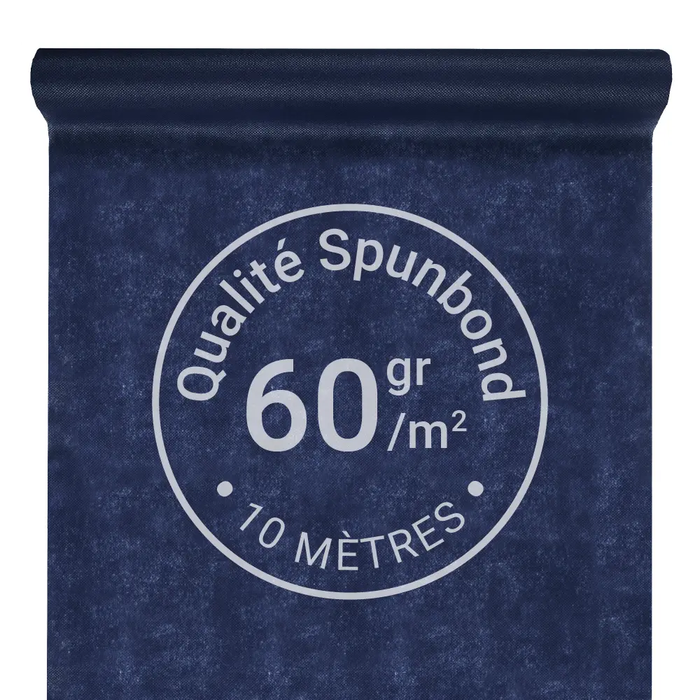 Nappe Intissée & Indéchirable (Spunbond) 10m x 120cm - Marine