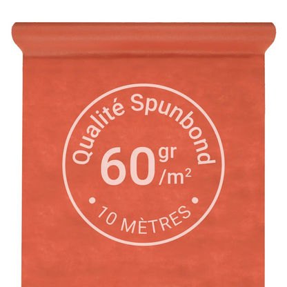 Nappe Intissée & Indéchirable (Spunbond) 10m x 120cm - Brique Terracota