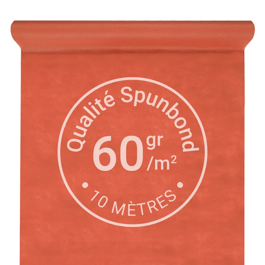 Nappe Intissée & Indéchirable (Spunbond) 10m x 120cm - Brique Terracota
