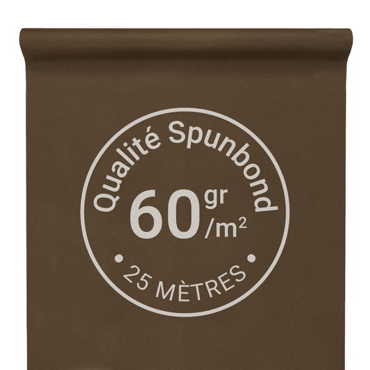 Nappe Intissée & Indéchirable (Spunbond) 25m x 120cm - Chocolat