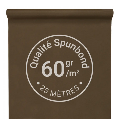 Nappe Intissée & Indéchirable (Spunbond) 25m x 120cm - Chocolat