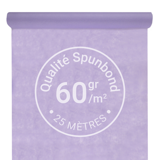 Nappe Intissée & Indéchirable (Spunbond) 25m x 120cm - Parme