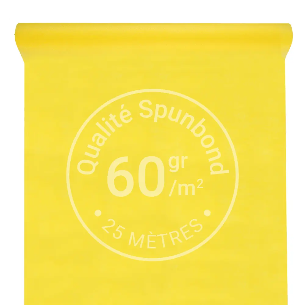 Nappe Intissée & Indéchirable (Spunbond) 25m x 120cm - Jaune