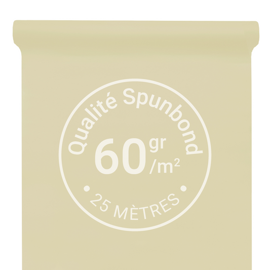 Nappe Intissée & Indéchirable (Spunbond) 25m x 120cm - Ivoire