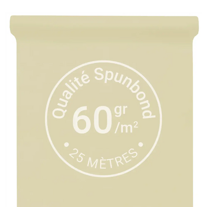 Nappe Intissée & Indéchirable (Spunbond) 25m x 120cm - Ivoire