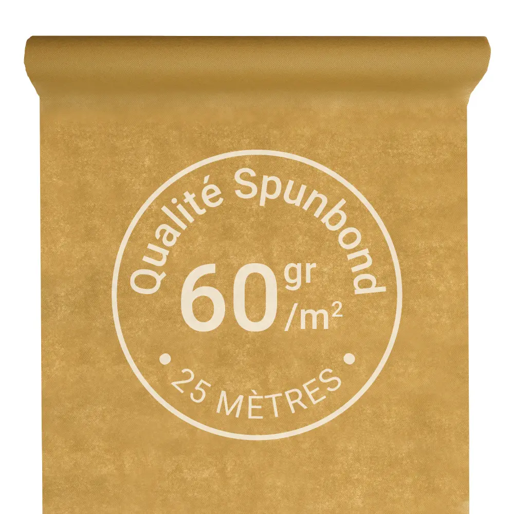 Nappe Intissée & Indéchirable (Spunbond) 25m x 120cm - Or