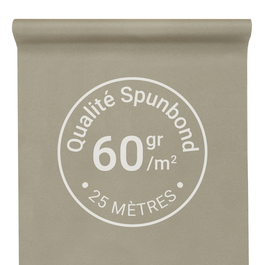 Nappe Intissée & Indéchirable (Spunbond) 25m x 120cm - Taupe