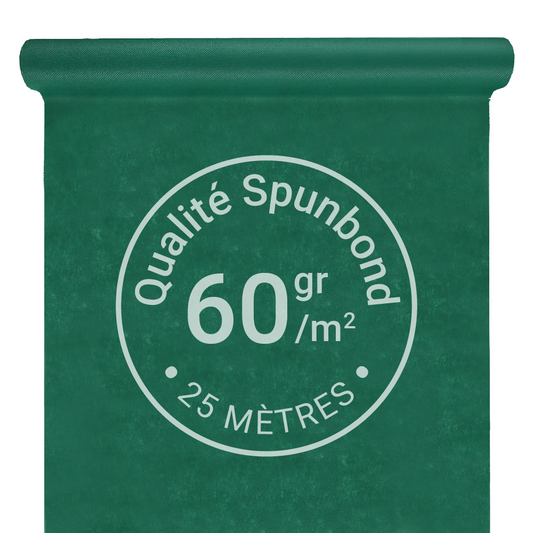 Nappe Intissée & Indéchirable (Spunbond) 25m x 120cm - Vert foncé