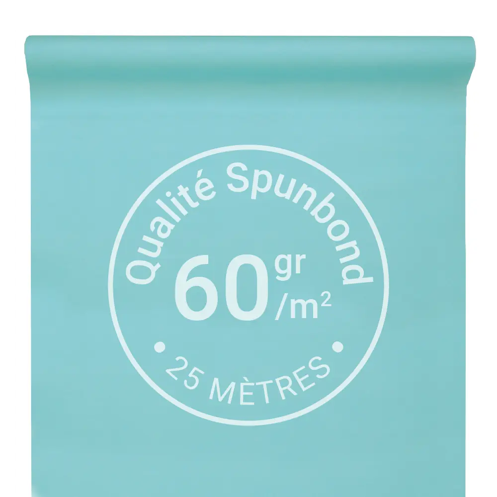 Nappe Intissée & Indéchirable (Spunbond) 25m x 120cm - Bleu Clair