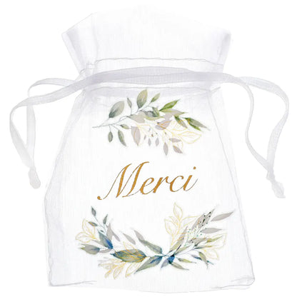 4 Sachets feuillage Vert - 7.5 x 10 cm