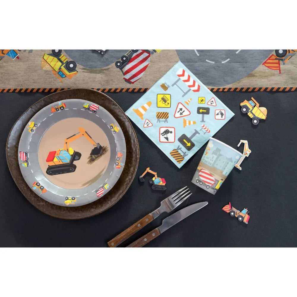 10 Assiettes en Carton D22.5cm - Chantier