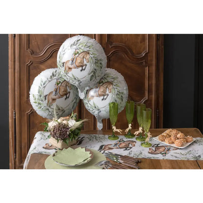 Ballon Alu Hippique Multicolore Ø 45 cm. Hélium 0.015 m3 Pochette d'1 pièce