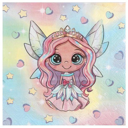20 Serviettes en Papier - P'tite fée - 33 x 33 cm