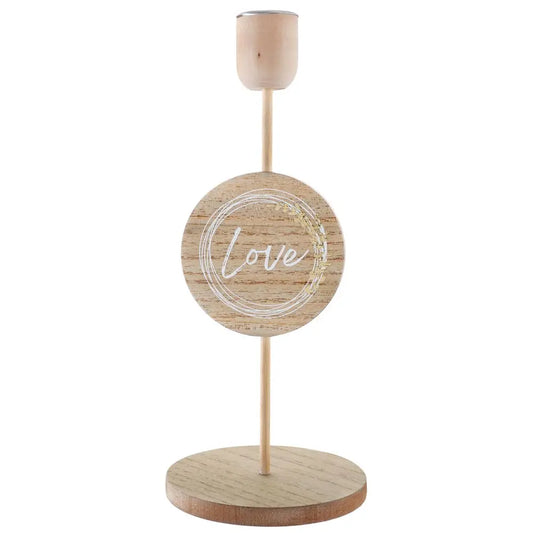 Bougeoir Mariage Naturel - Ø 10 x 23.5 cm