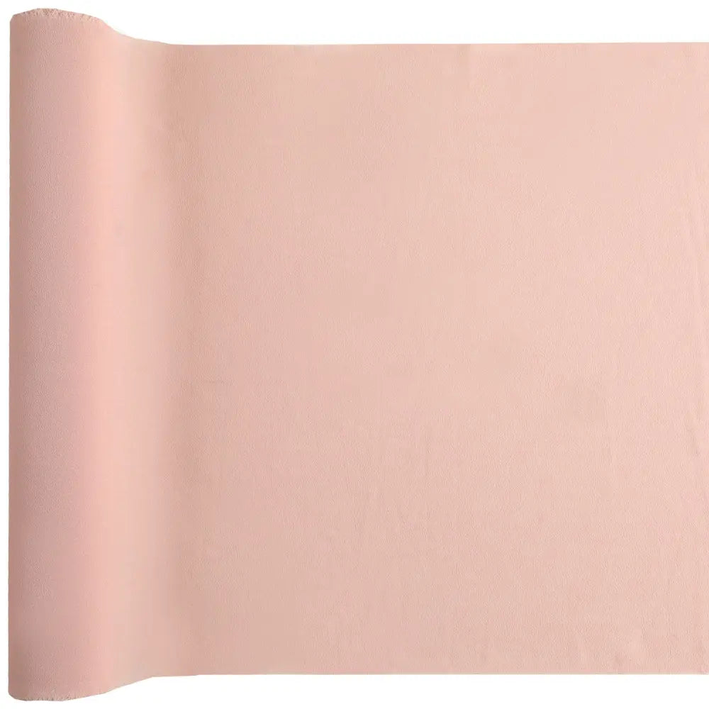 Chemin de table 35cmx3m - Crêpe Rose Poudré