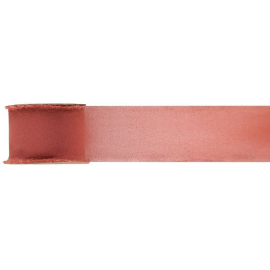 Ruban Crêpe - Terracotta - 40 mm - Bobine de 5 mètres