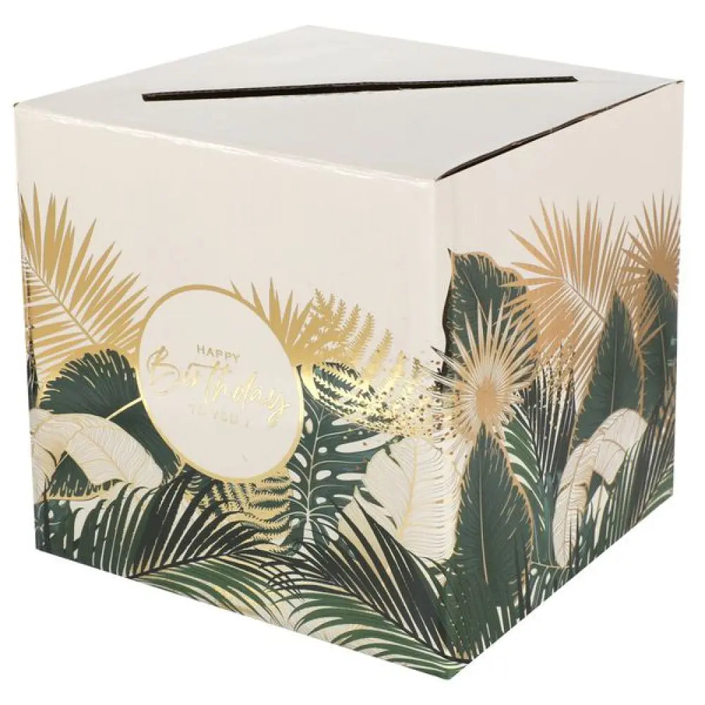 Tirelire Birthday Jungle Vert 20 x 20 x 20 cm