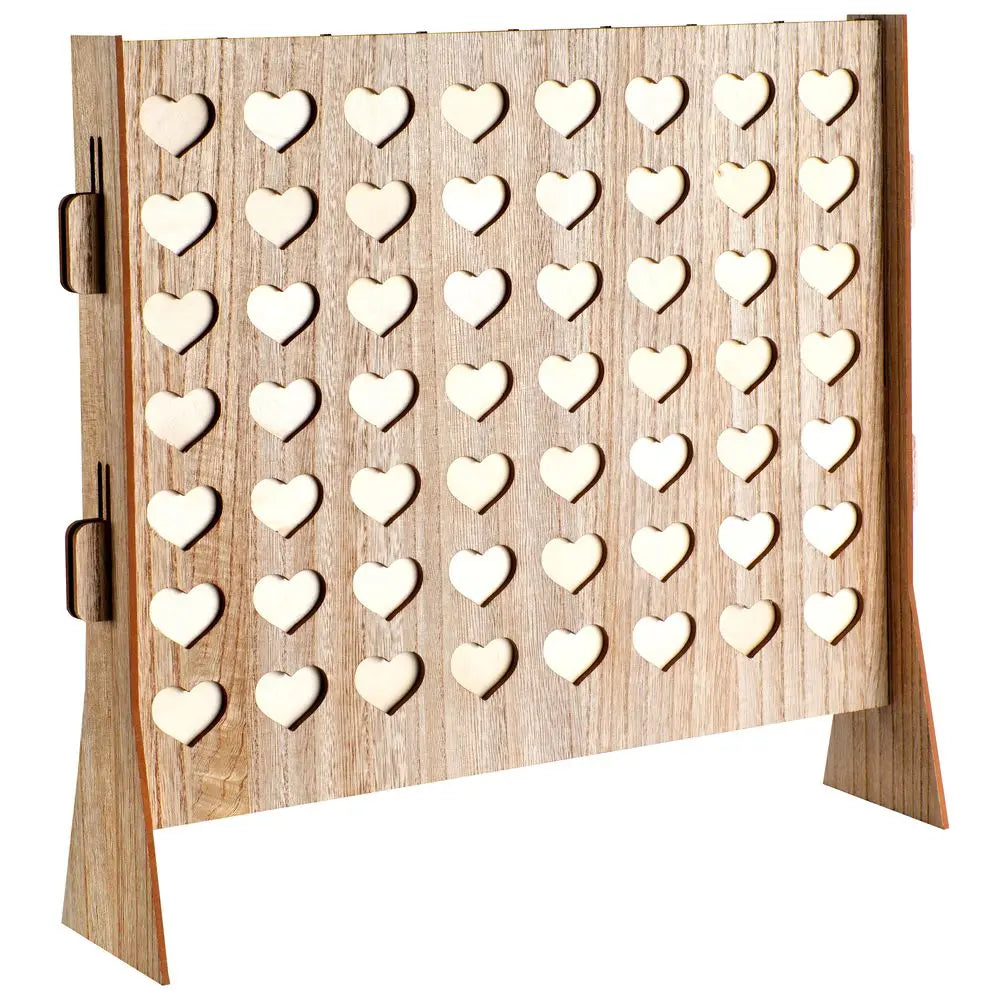 Cadre à Vœux + 56 Ronds en Bois Naturel - 46.5 x 11 x 46.5 cm