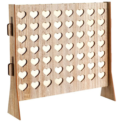 Cadre à Vœux + 56 Ronds en Bois Naturel - 46.5 x 11 x 46.5 cm