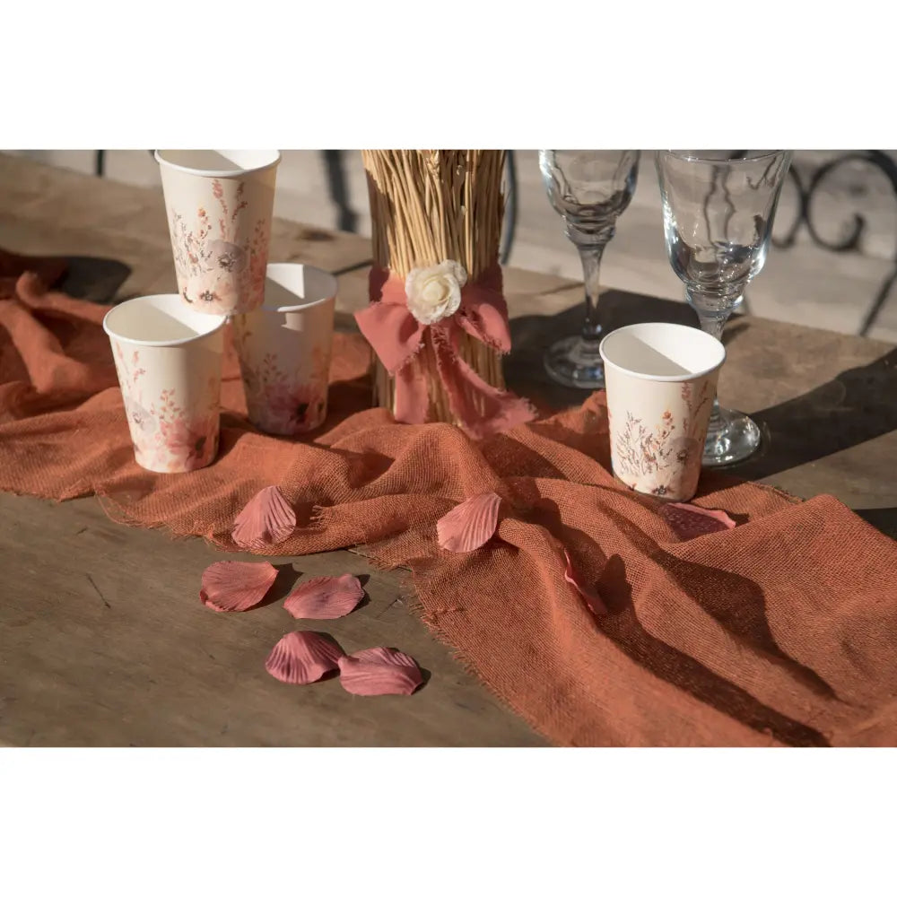  Chemin de table 36cmx5m - Naturel Terracotta