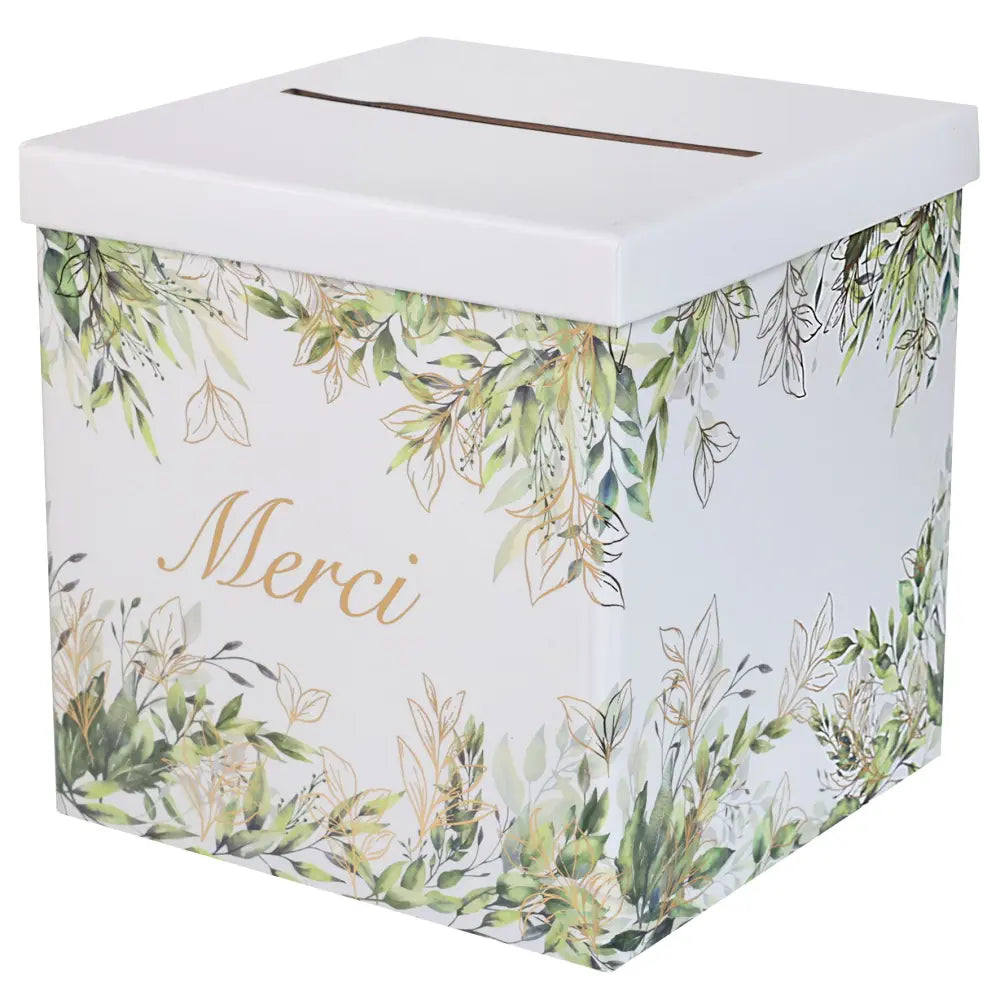 Tirelire Feuillage Vert - 20 x 20 x 20 cm