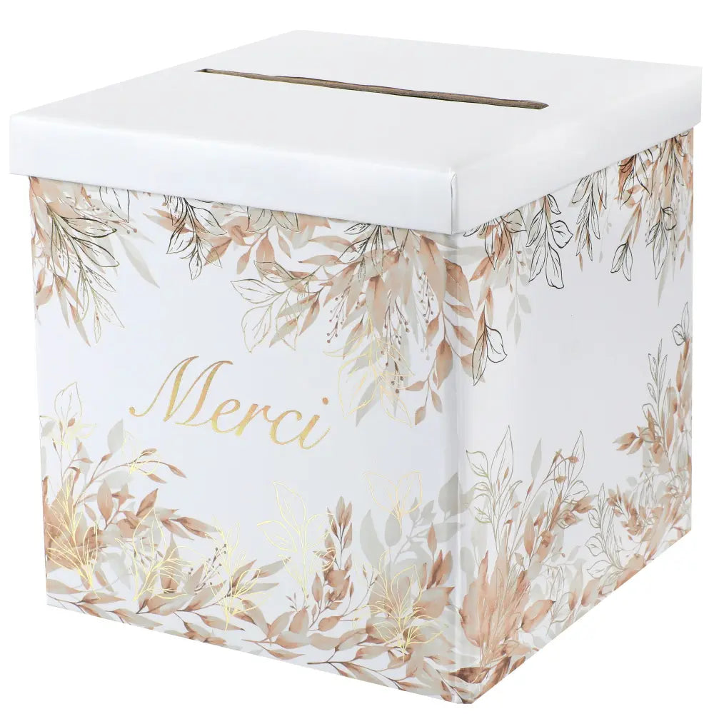 Tirelire Feuillage Naturel - 20 x 20 x 20 cm