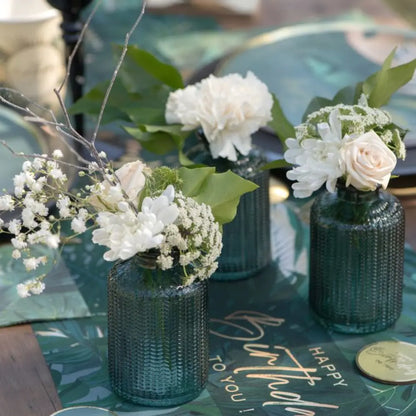 Vase Bouteille Bleu Canard - Ø6x10cm