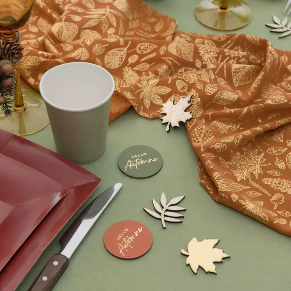 Chemin de table 27cmx2.5m - Automne Doré Rouille